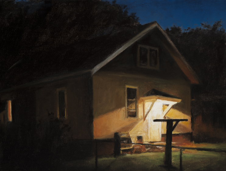 Waiting Up, Oil on Panel, 9"x 12"