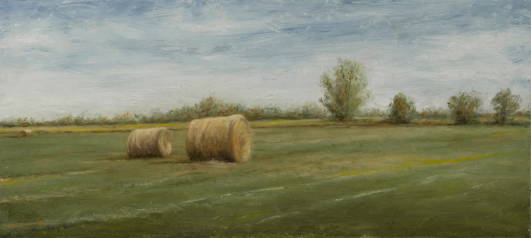 August Afternoon, Oil on Panel, 5"x 11"